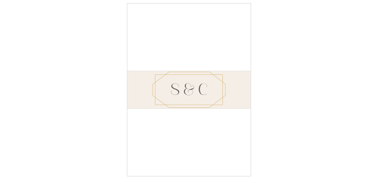 Deco Dream Wedding Belly Bands by Basic Invite