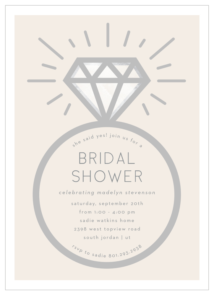 Wedding Engagement Diamond Ring Bridal Shower Post-it Notes