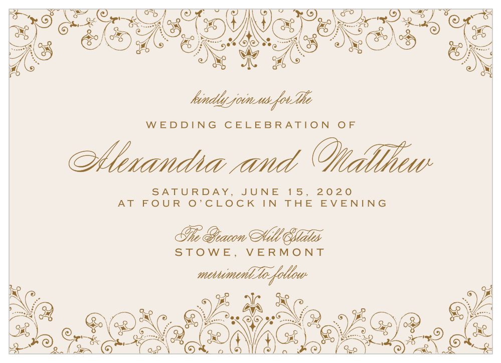 Filigree deals wedding invitations