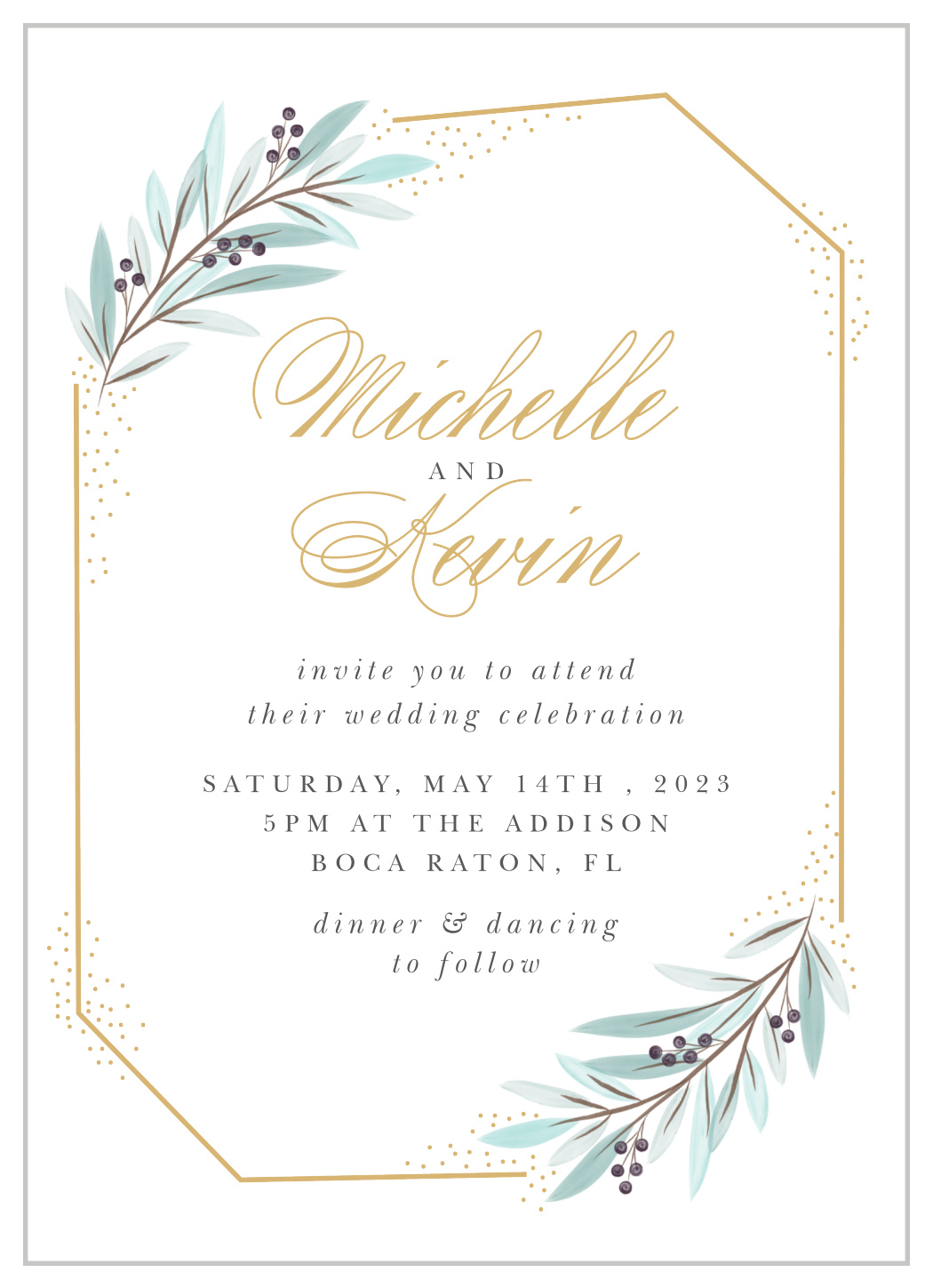 Geometric Union Wedding Invitations by Basic Invite