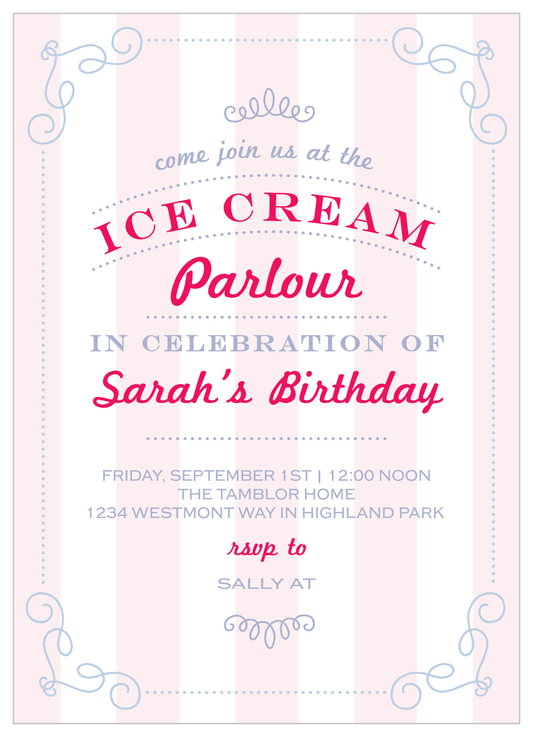 Ice Cream Parlor Invitation Boy Ice Cream Party Invite -  Portugal