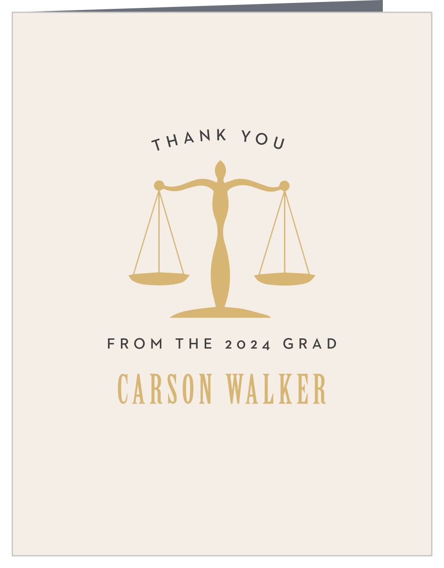 Law School Graduation Thank You Cards by Basic Invite Law School Graduation Thank You Cards by Basic Invite