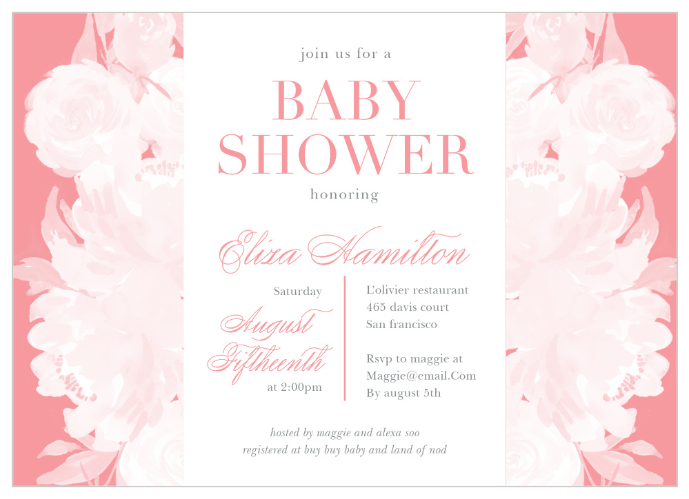 Blush Pink Baby Shower Invitation