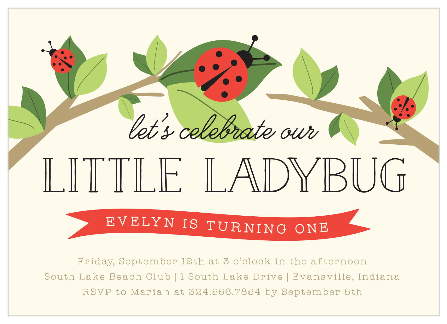 free printable ladybug invitations