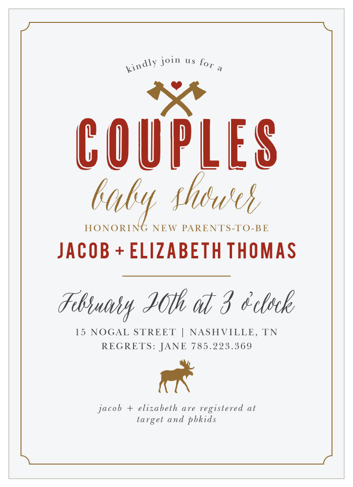 Couples baby best sale shower wording