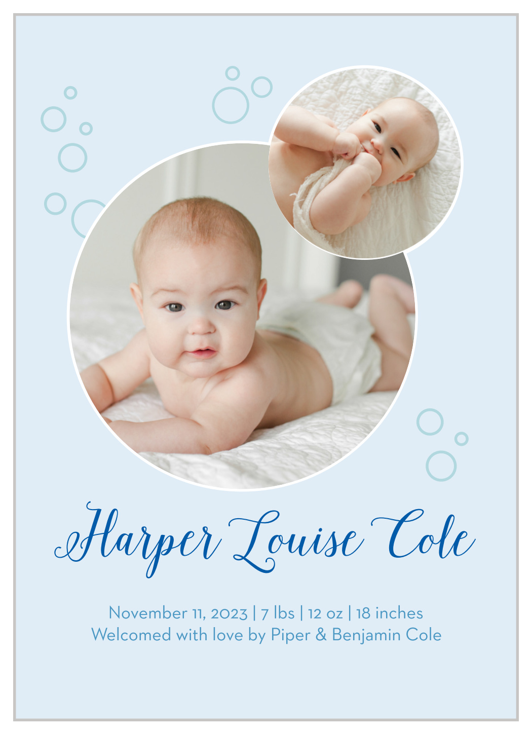 FOOTPRINTS BIRTH ANNOUNCEMENT TEMPLATE for 4x4 Hoop