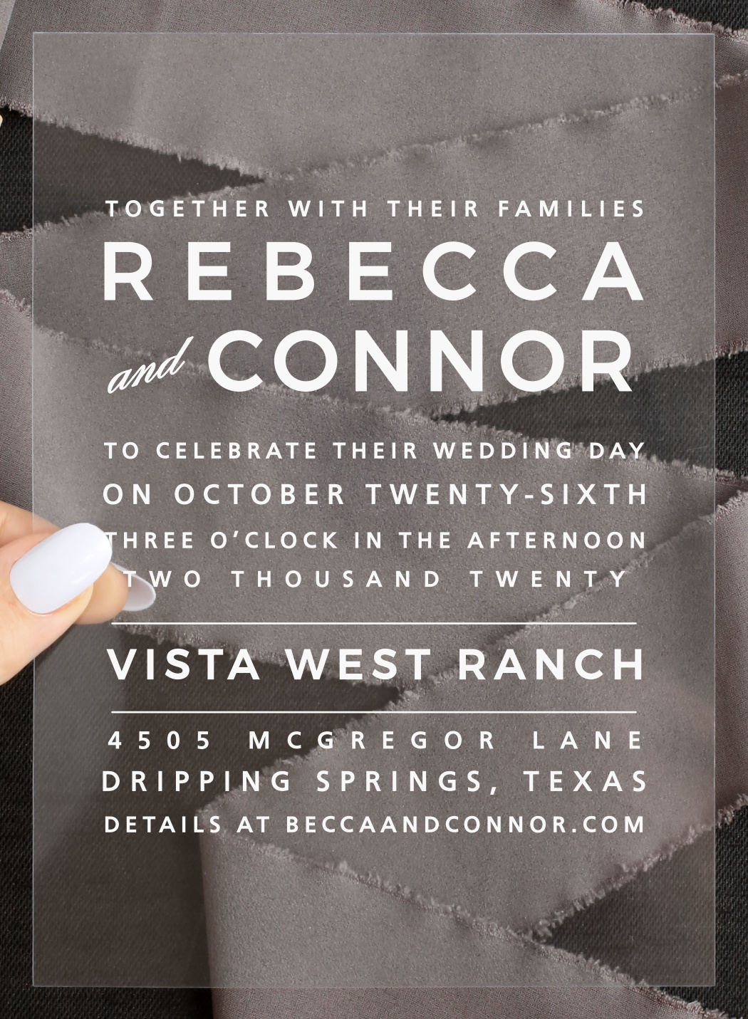 Stacked Type Wedding Invitations