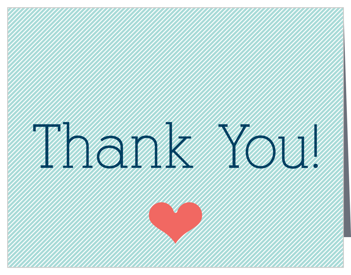 Onesie Heart Baby Shower Thank You Cards by Basic Invite