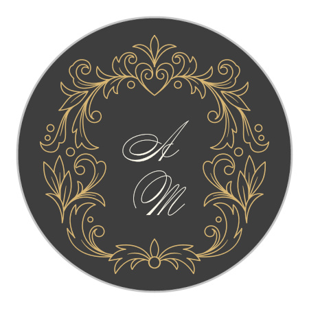 Sticker Baroque personnalisable Amour et Mariages - Décoration design