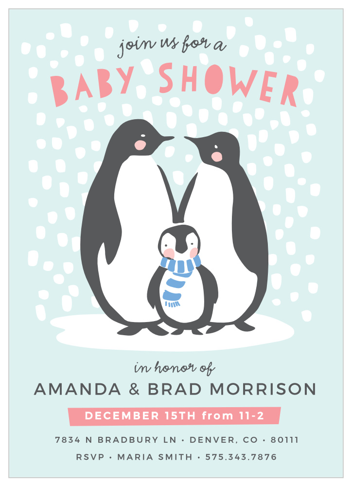 Penguin themed baby sales shower