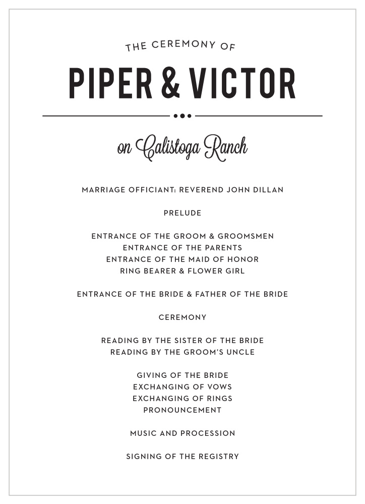 Example of wedding programs 60 photos - Vianawedding.com