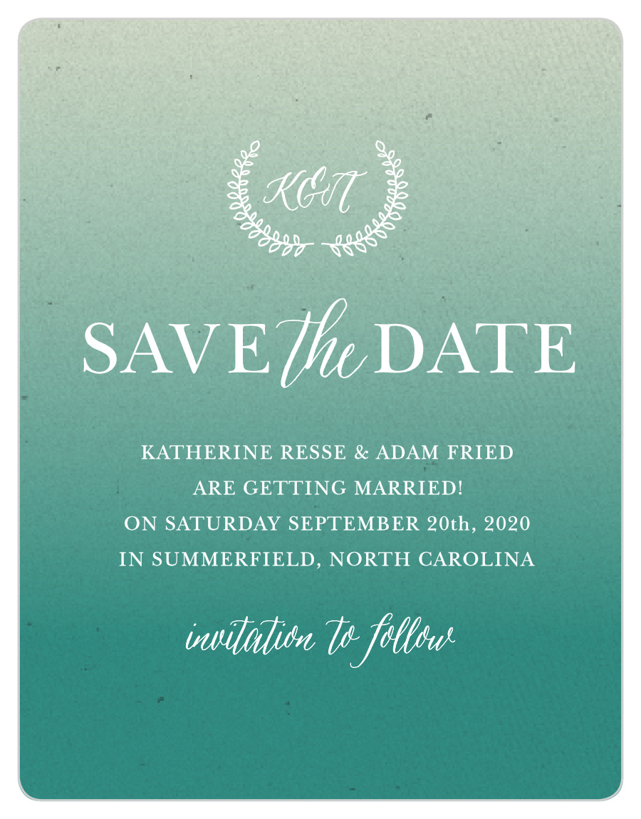 Rustic Ombre Save the Date Cards by Basic Invite