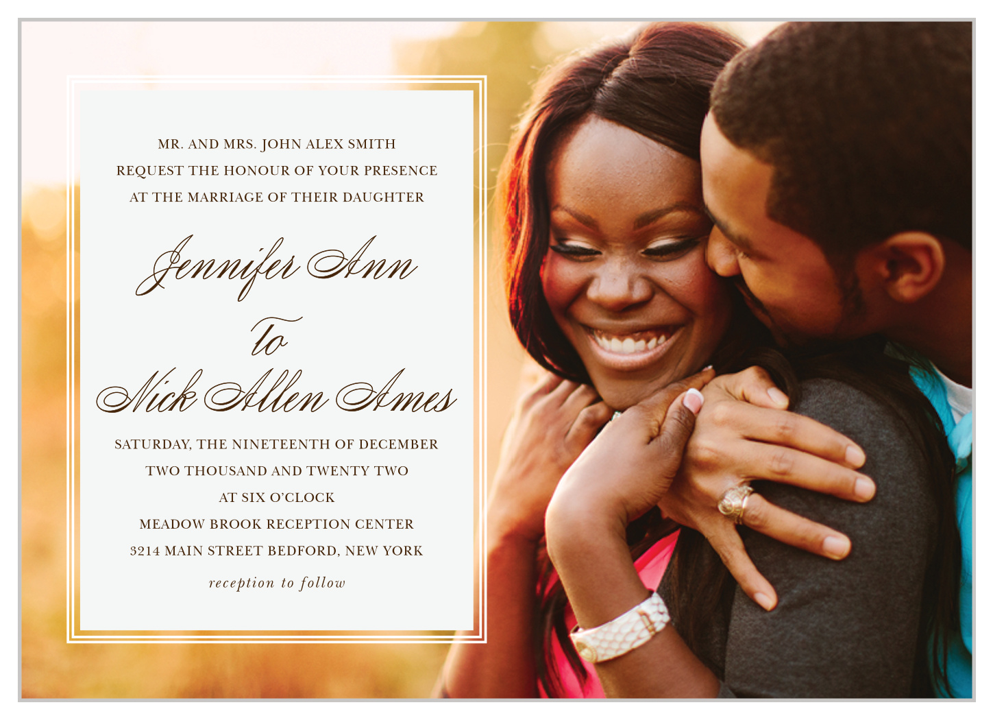Personalized Clear Acrylic Wedding Invitation Card With Custom Couple  Photos -  - Up to 50% Discount - Free Delivery