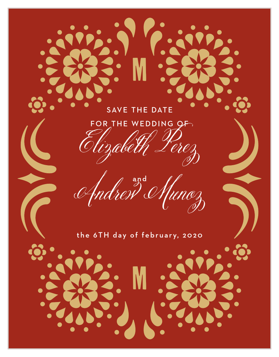 Spanish Garden Save the Date Cards by Basic Invite