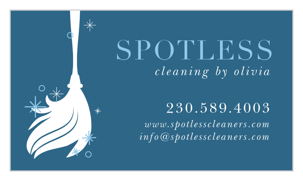 cleaning services business cards
