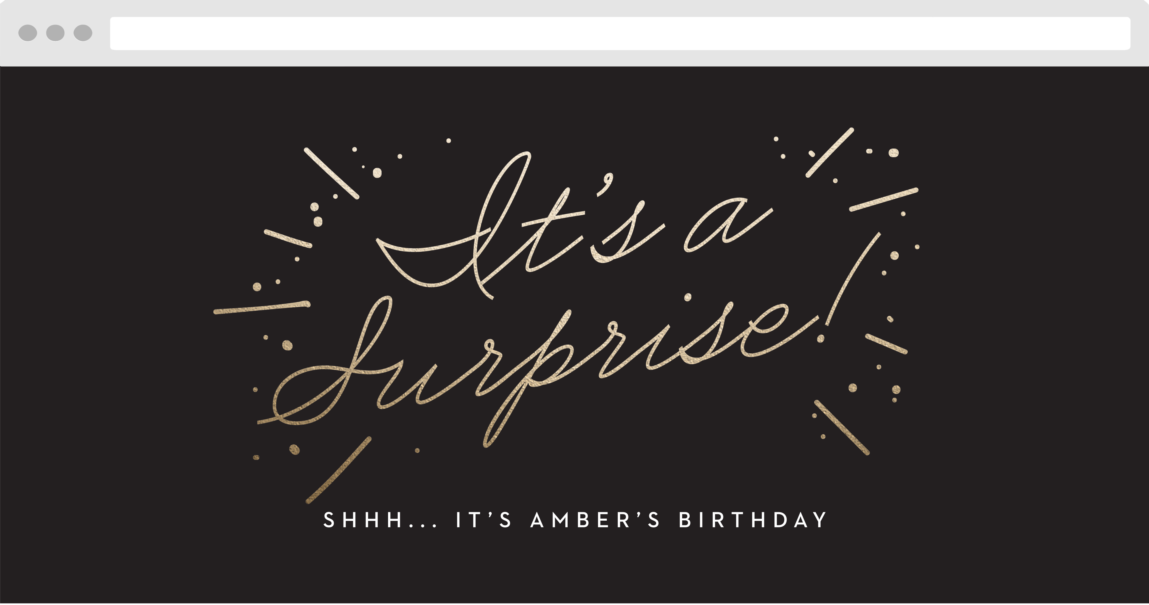 Surprise Sparkler Adult Birthday Website by Basic Invite