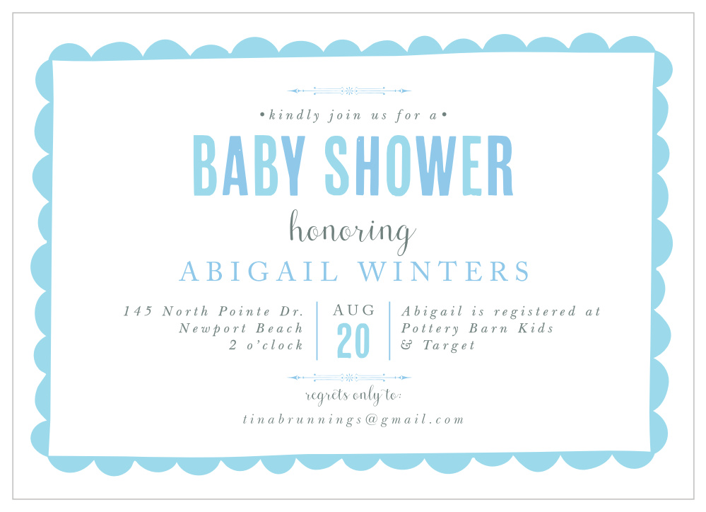 unisex baby shower border