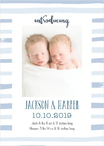 Twins Birth Announcement Wording