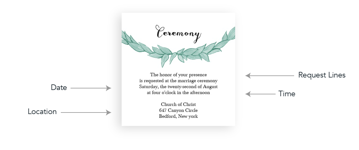 Basic Invite Ceremony Cards