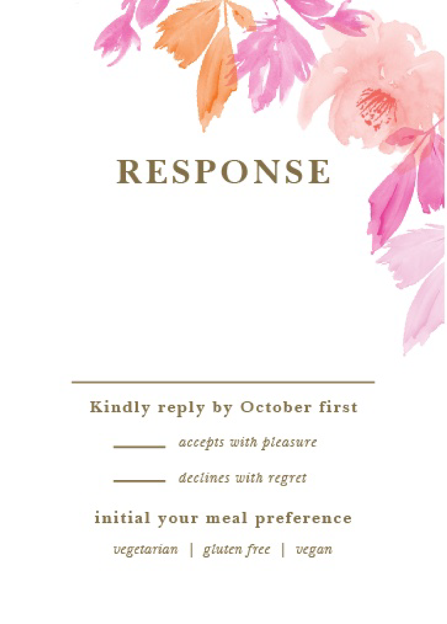 Basic Invite Wedding Response