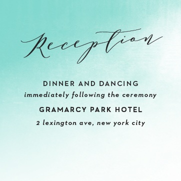 Basic Invite Reception Cards