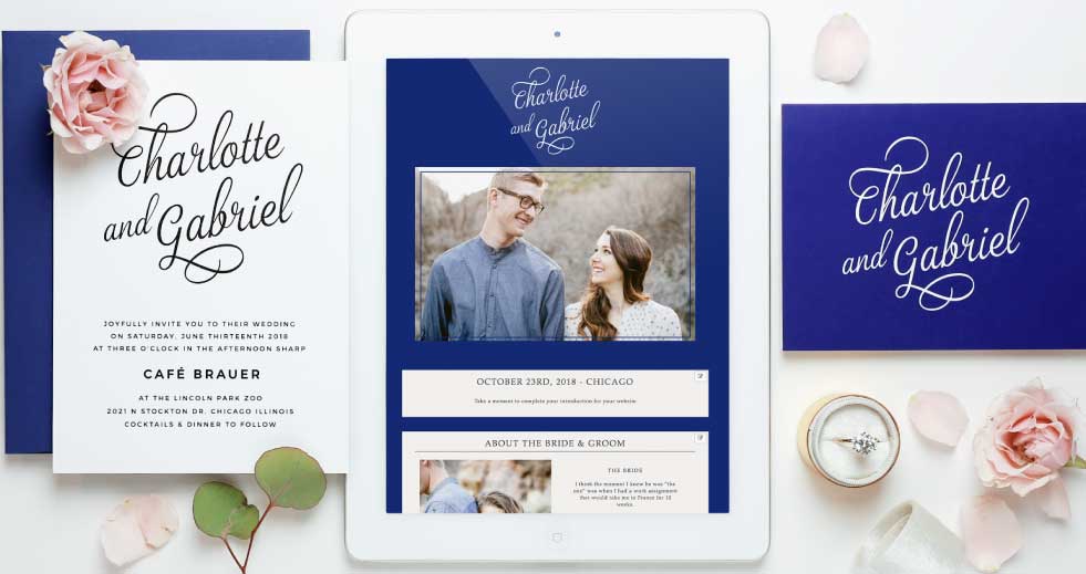 Matching Invitation and Website